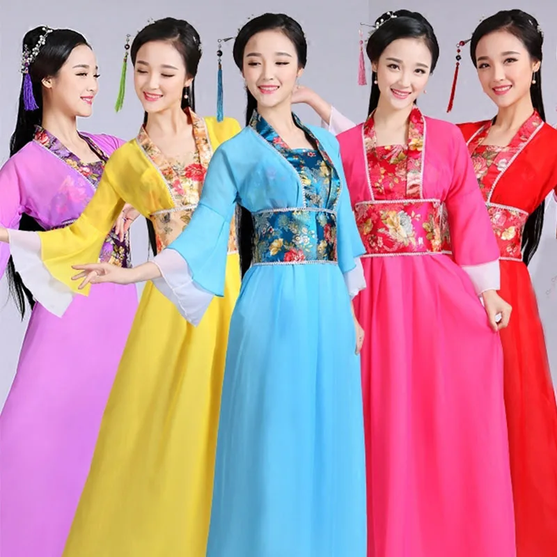 

Traditional Ancient Chinese Princess Dress Women Costume Han Tang Dynasty Fairy Hanfu For Dancing Cosplay Classical Folk Dance