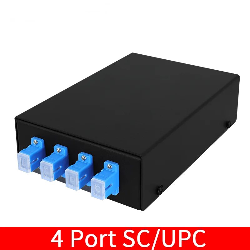 4 Port Fiber Patch Panel Desktop Pigtail Optical Fiber Terminal Box With SC FC LC ST Pigtail