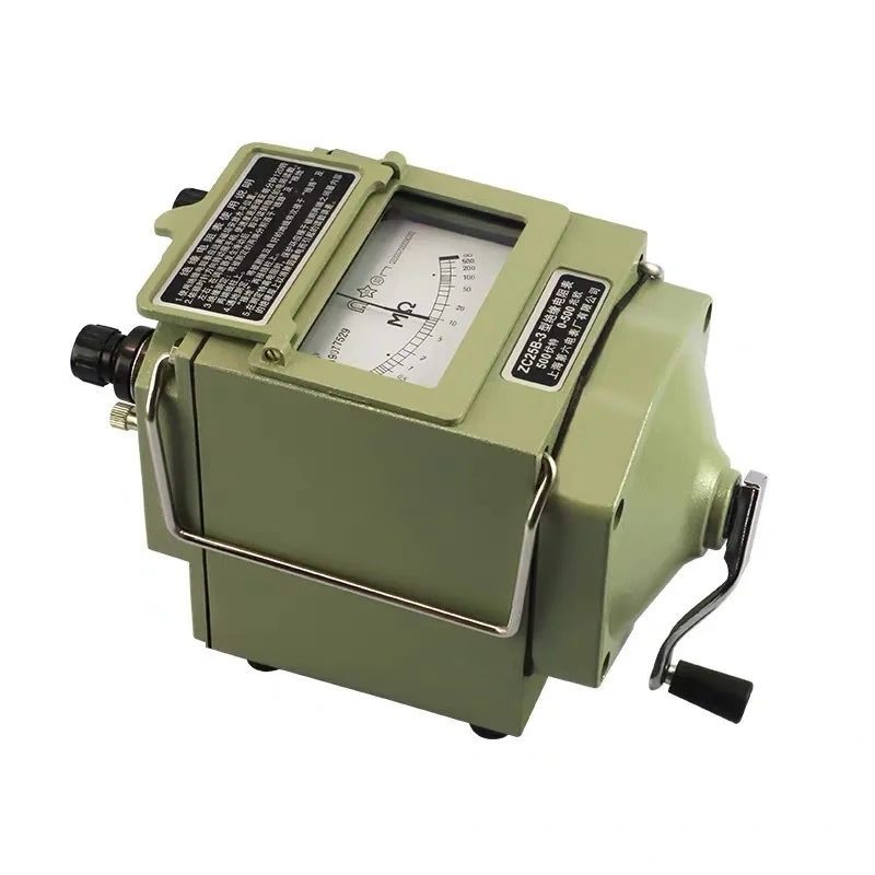 

Insulated Shaker Meter ZC25B-3 Megohmmeter 500V Resistance Tester Hand Cranked Type