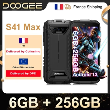 Doogee S41 Max robusto Smartphone 6 GB + 256 GB T606 display HD + batteria 6300 mAh 13 MP + 8 MP Android 13 NFC/OTG/Doppio SIM
