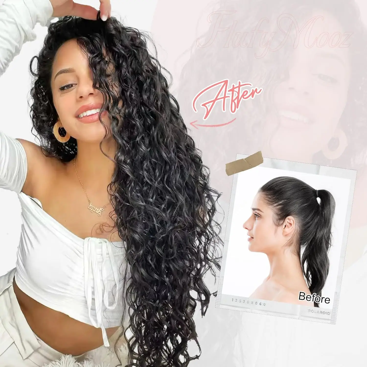 Curly Clip In Hair Extensions Image 5