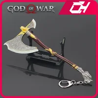 God of War Weapons The Leviathan Axe Kratos Weapon Keychain 18cm Game Peripheral Katana Metal Sword Keychain Gifts Toys Boys 1
