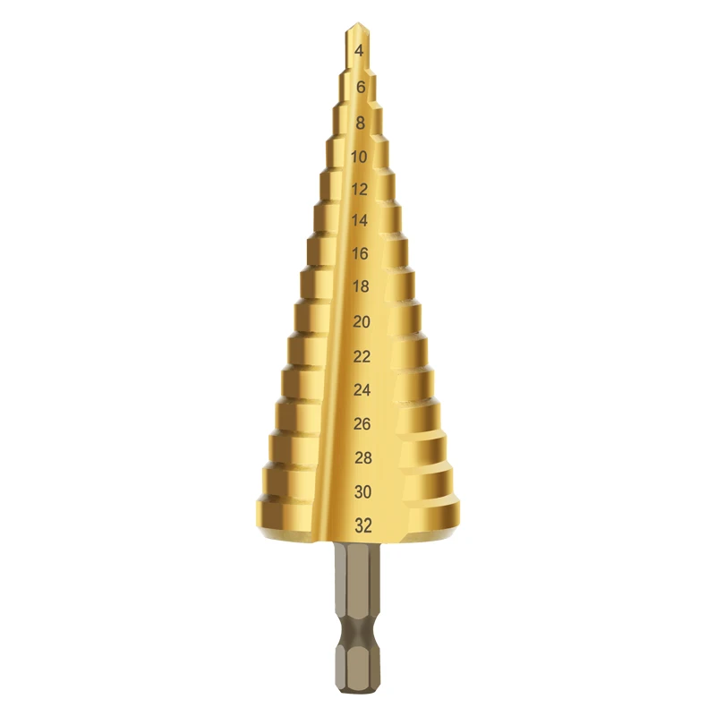 Drill Bit Set HSS Titanium Step Drill Bit Set 4-12 4-20 4-32mm for Metal Wood