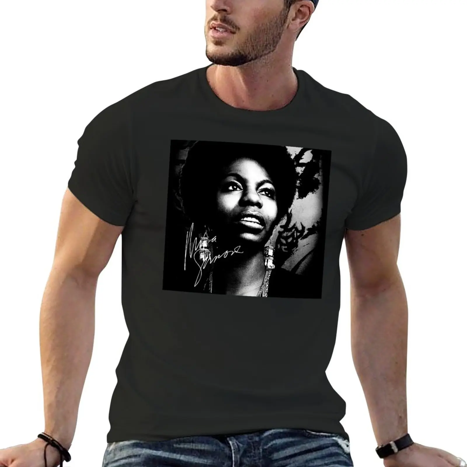 

New Nina Simone T-Shirt funny t shirts anime men clothes