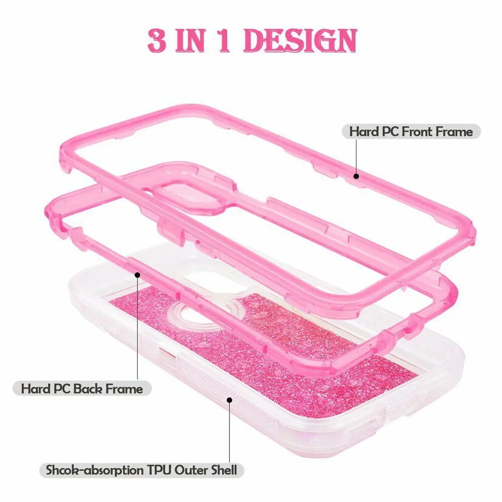 Blingbling Liquid Quicksand Heavy Duty Defender Case