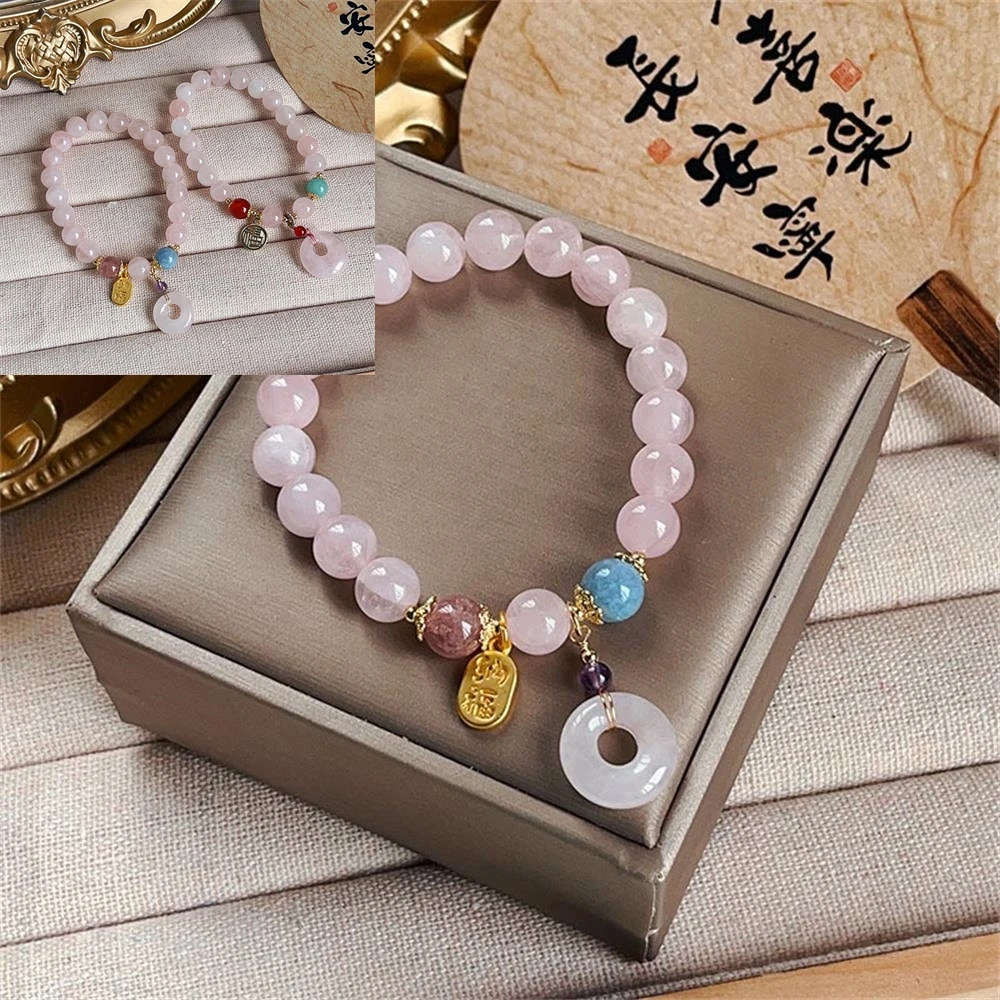 Рисунок 2 - Браслет с натуральными розовыми кристаллами