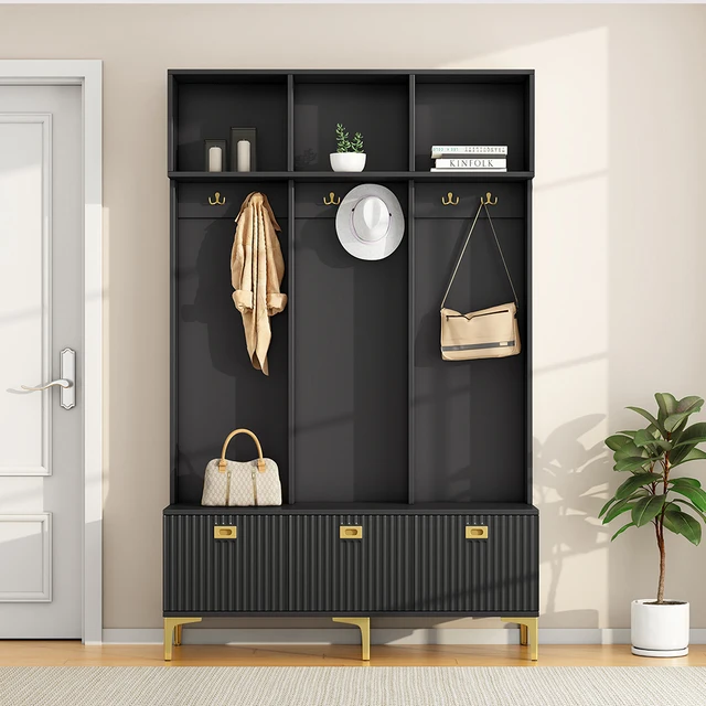 KOMHTOM Bench Wardrobe set open storage