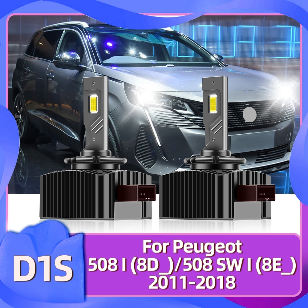 Fari Per Auto Roadsun 30000Lm 110W Canbus Hid D1S A Turbo Led Csp Plug & Play Per Peugeot 508 I (8D _) / 508 Sw I (8E _) 2011-2018