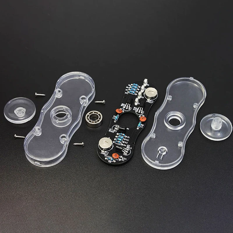 전자 DIY 키트 POV 회전 손가락 끝 자이로 DIY 납땜 키트 다채로운 다이오드 전자 훈련 세트 Fidget Spinner 용접 키트