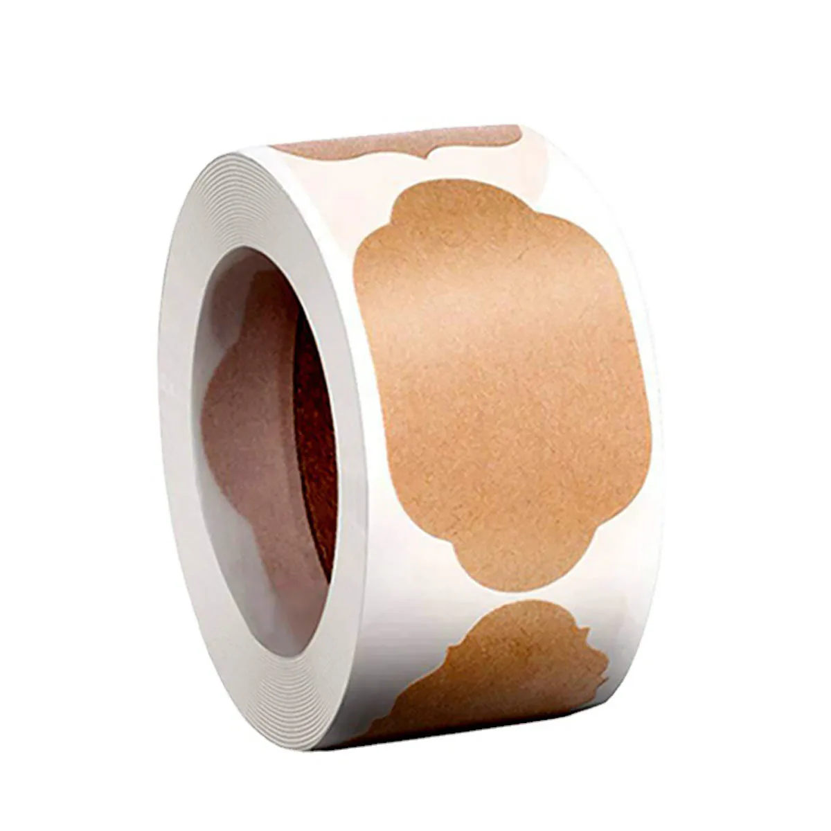 Label stickers 300pcs/roll Kraft Paper Stickers Blank Labels Handmade Gifts Tags Decoration Paper Spice Jar Label DIY Envelope Sealing Sticker