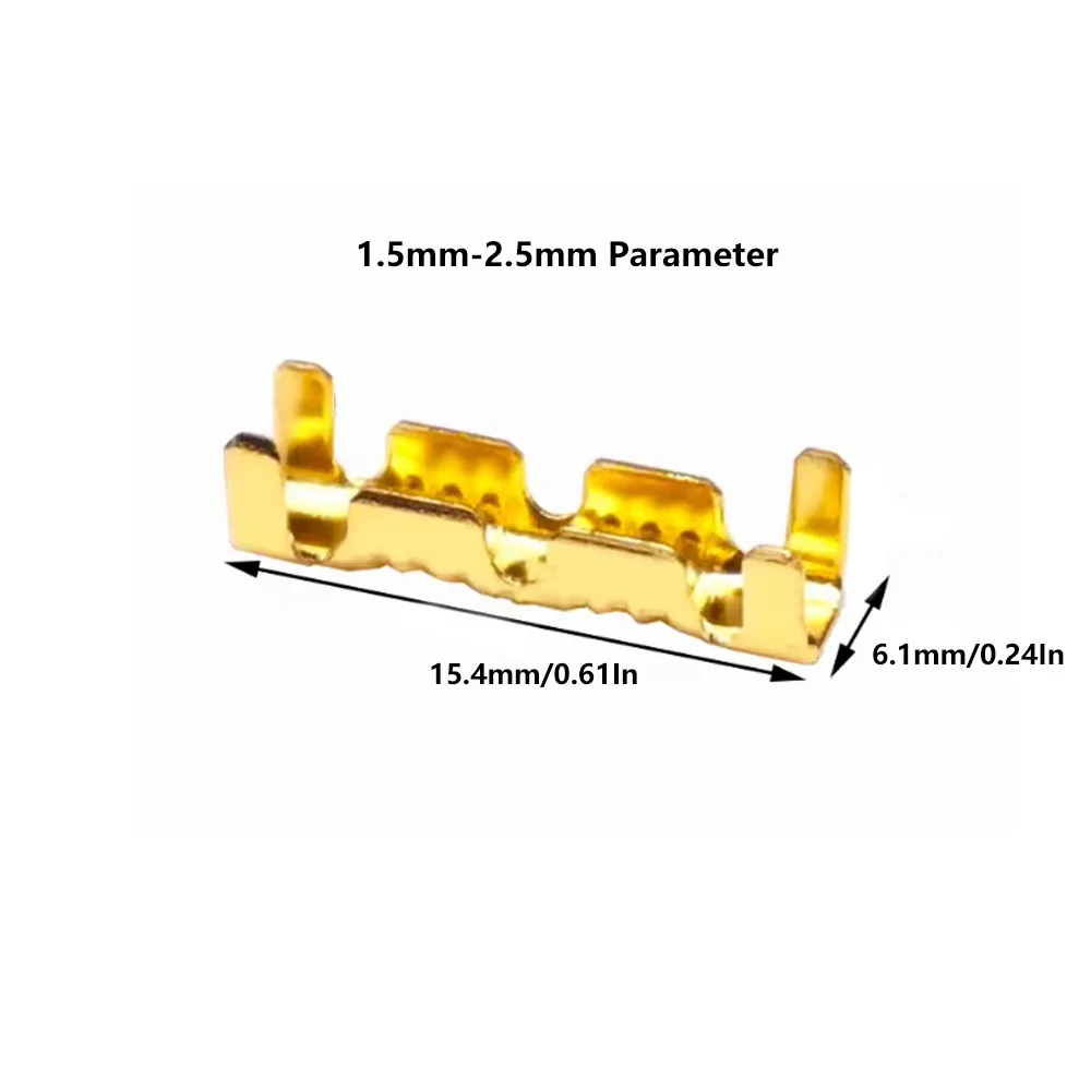 Wire Connectors 60/120PCS 453U-shaped Electrical Cable Tab Cold Insert Small Ceeth Terminal 0.3-2.5mm&sup2;