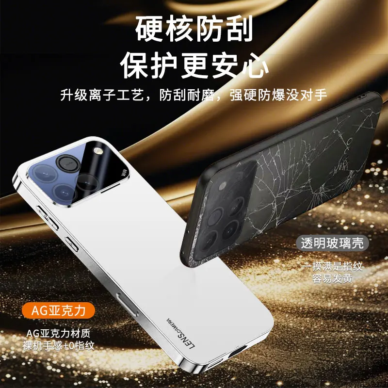 Luxury Electroplated Acrylic Case with Shockproof Bumper and Skin-Feel Lens Protection