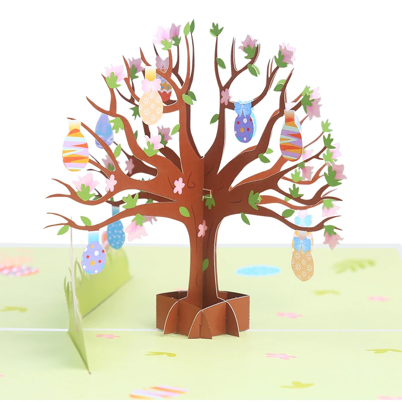 3D Easter Eggs Pop Up Holiday Greeting Card, Laser Cutting, Party Invitation, Bunny, Birthday Gifts, Sympathy Card
