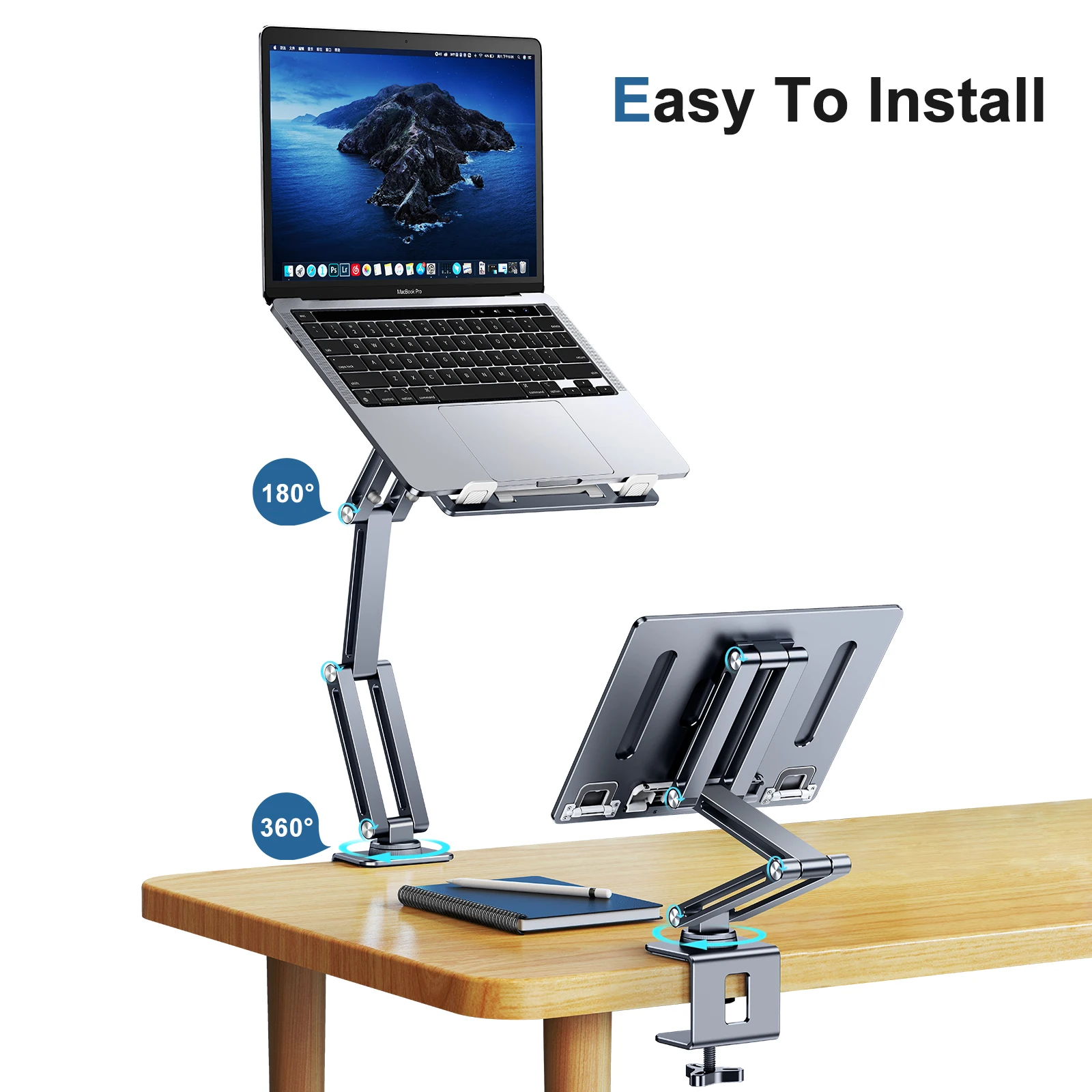 Oatsbasf-360 ° Suporte Rotativo para Notebook, Tablet