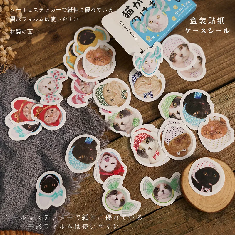 Deursticker / poster katten familie - - Voordelig muurstickers kopen