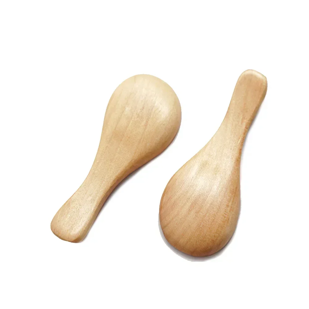 Mini Spoon Wooden Small Natural Seasoning Short Handle Tea Cooking Salt Powder Sugar Jar Scoop Baby for Home Kitchen Gadget