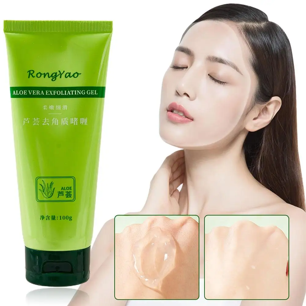 

100g Aloe Vera Exfoliating Gel Peeling Whitening Moisturizing Skin Repair Soft Products Facial Deep Cleansing Beauty Care S L9A4