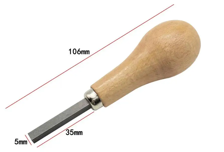 Goldsmith Jewelry Diamond Bezel Gemstone Setting Tool with Wooden Handle