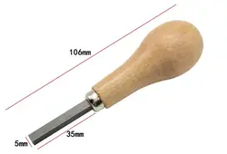 Goldsmith Jewelry Diamond Bezel Gemstone Setting Tool with Wooden Handle (GRAY)