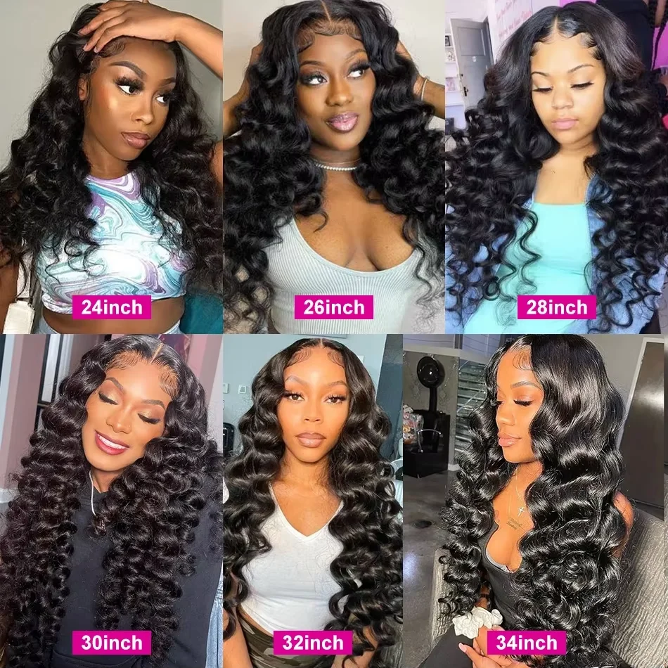 30 40 Inch Loose Deep Wave Bundles Deal Brazilian 100% Raw Virgin Unprocessed Human Hair Jerry Curly Bundle Hair Weave Extension 4