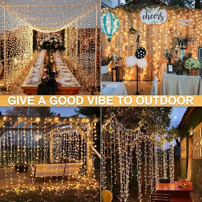 USB Remote Control 8-function Copper Curtain Light String LED Christmas Decoration Courtyard Bedroom Atmosphere Colorful Lights 5