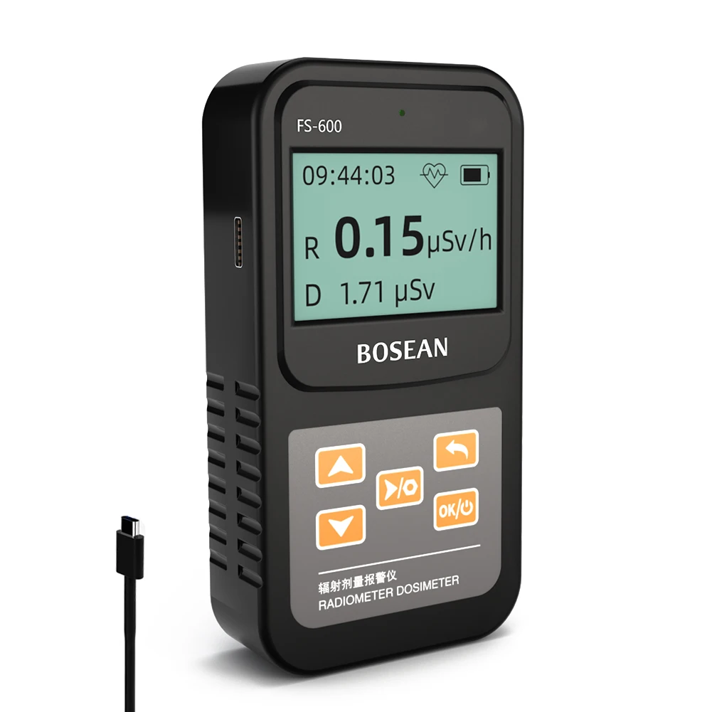 FS-600 Geiger Counter Nuclear Radiation Detector Radioactive Ray X-Ray γ-Ray Dosimeter Field Meter Dozimeter |
