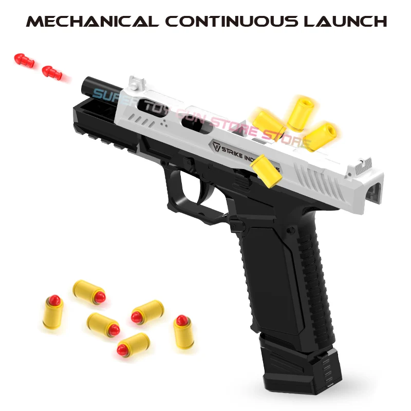 SIG17 Shell Ejceting Toy Gun Automatic Continuous Firing EVA Foam Blaster Outdoor CS Shooting Weapons Pistol for Kids Gift 4
