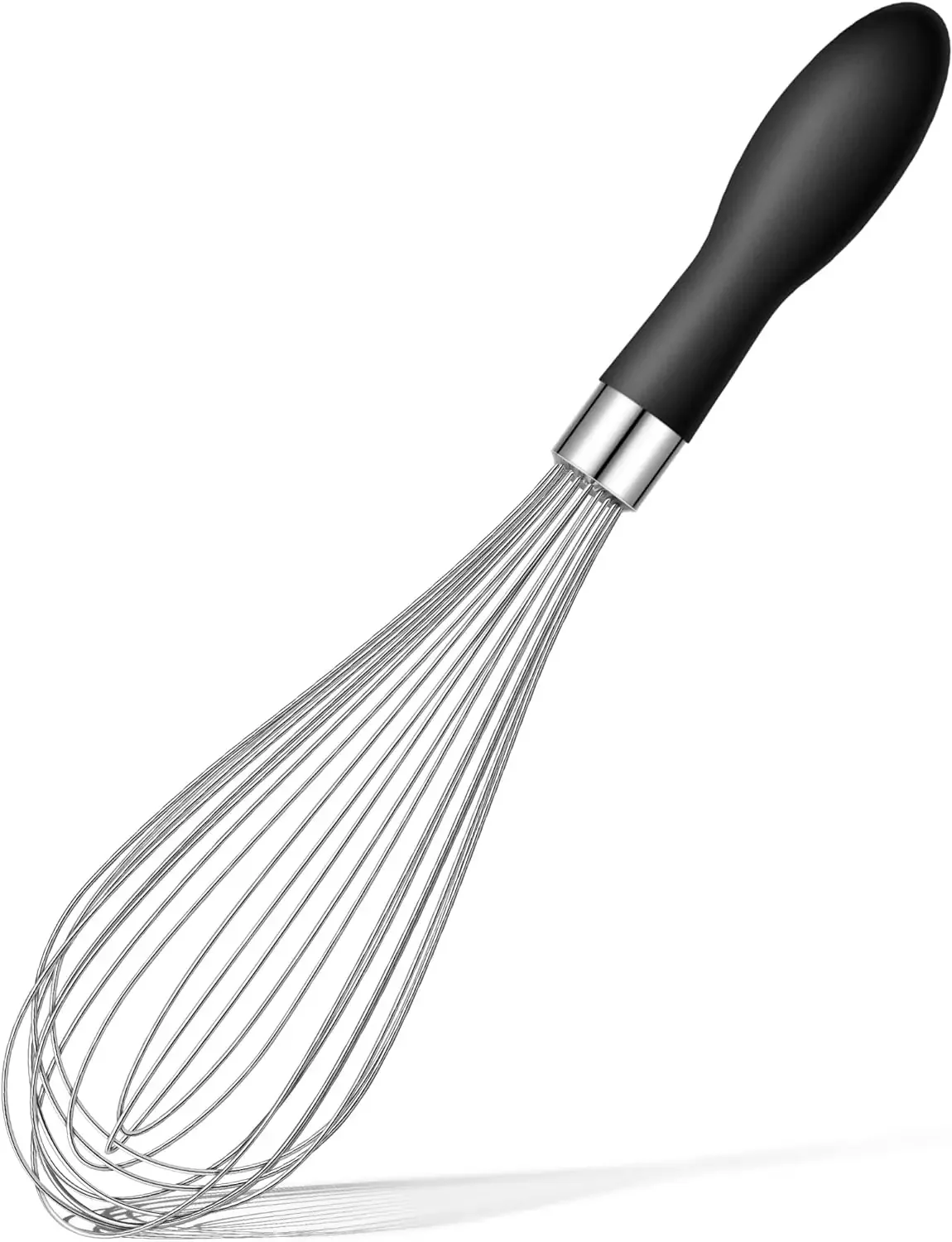 Household Stainless Steel Manual Mixer Balloon Whisks for Cooking Soft Silicone Handle for Blending Whisking 12 Inch balloon wire whisk ball whisk wire whisk