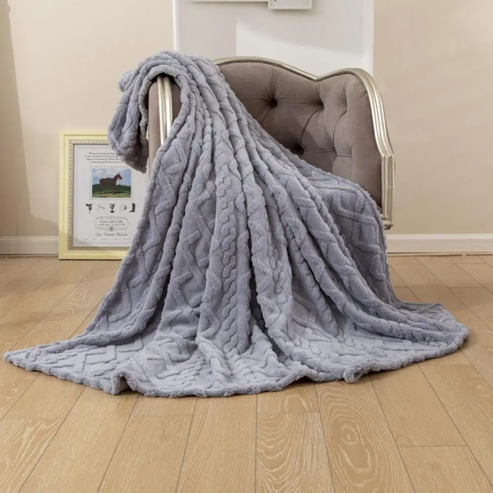 

Ultra-soft Throw Blanket Luxurious Solid Color Sofa Throw Blanket Super Soft Warm Bedding Blanket Machine Washable Cozy Plush