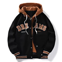 High Quality Baseball Uniform Jacket New Men's Autumn New Trendy Brand All-match Student Hooded Jacket Plus Size Coats Male 8XL 2