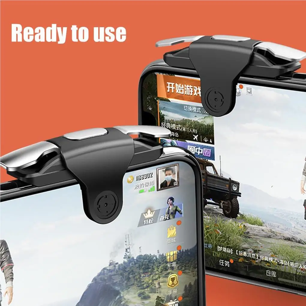 

1 Pair Game Controller Gaming Auxiliary Aim Keys Workmanship Mobile Buttons Rustproof for Beginners Professional black