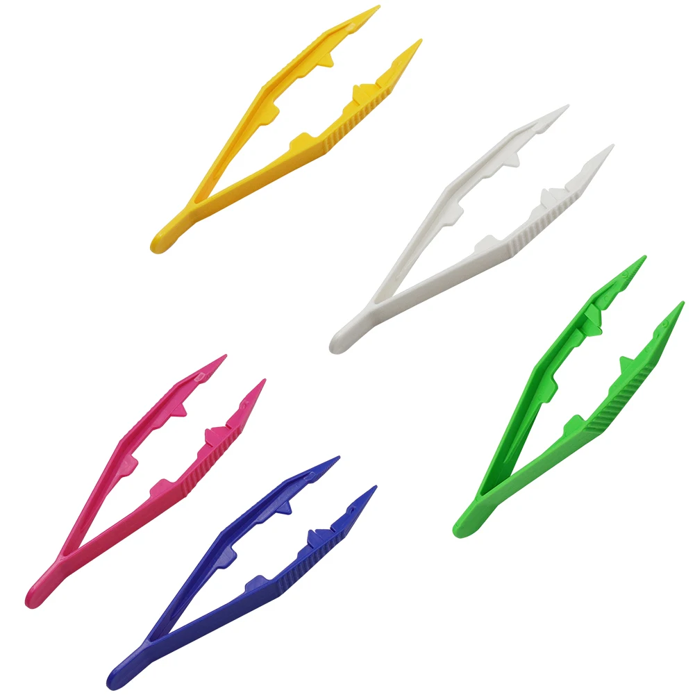 Plastic Clip Tweezers Children DIY Toy Kids Clip Baby Tweezers Toy Kids' Craft For Bead Accessories DIY Handmade Tool 1pcs tweezer tool kids clip beads toy