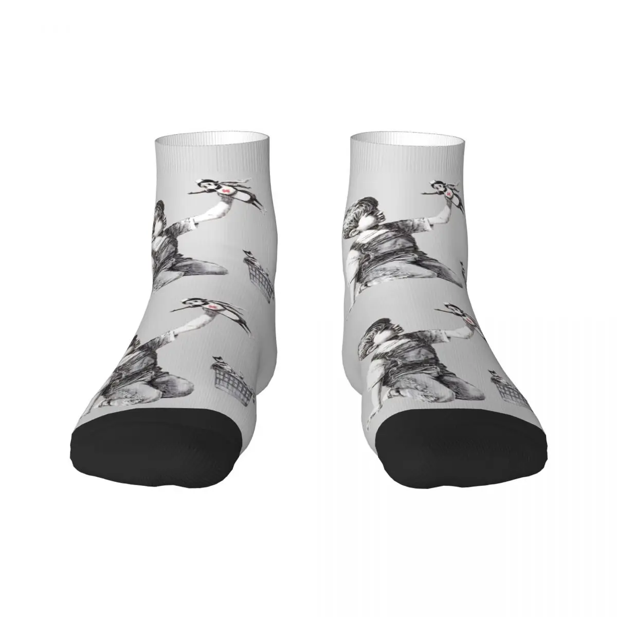 Game Changer Dress Socks Uomo Donna Warm Funny Novità Banksy Street Graffiti Pop Art Crew Socks