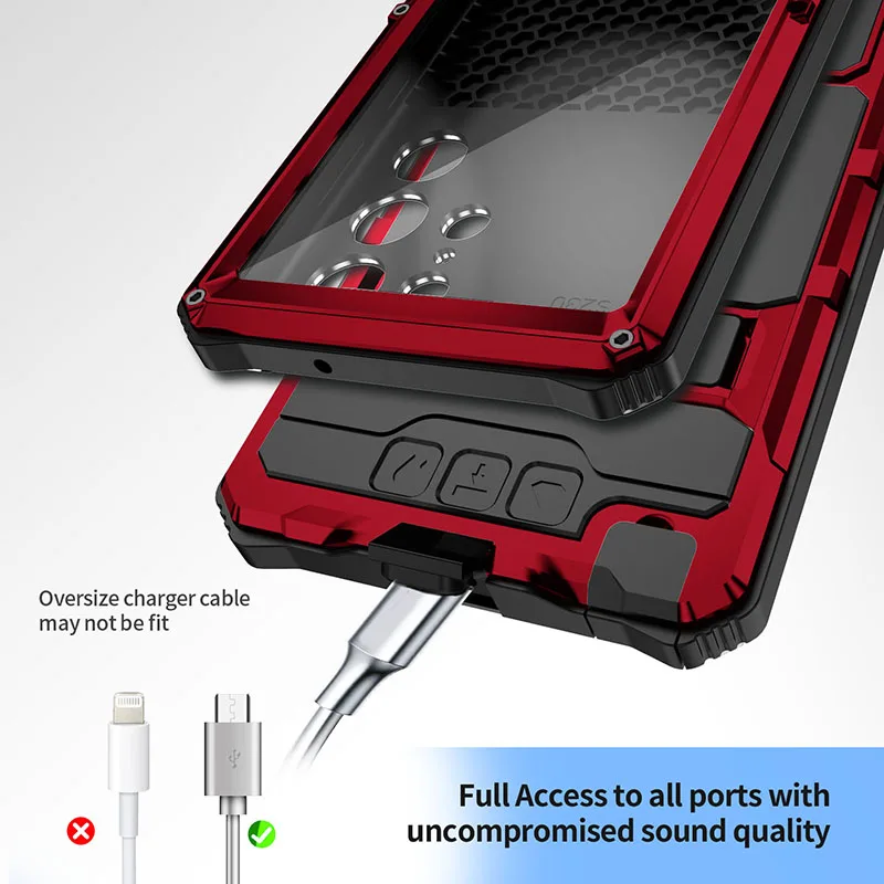 Heavy Duty Tough Armour Aluminum Alloy Metal Case For Samsung S23 Ultra S22 Ultra Lens Protection Anti Shake Hide Holder Cover- S5afba99e1b4e4fb9bd8f0074e8cde9c09