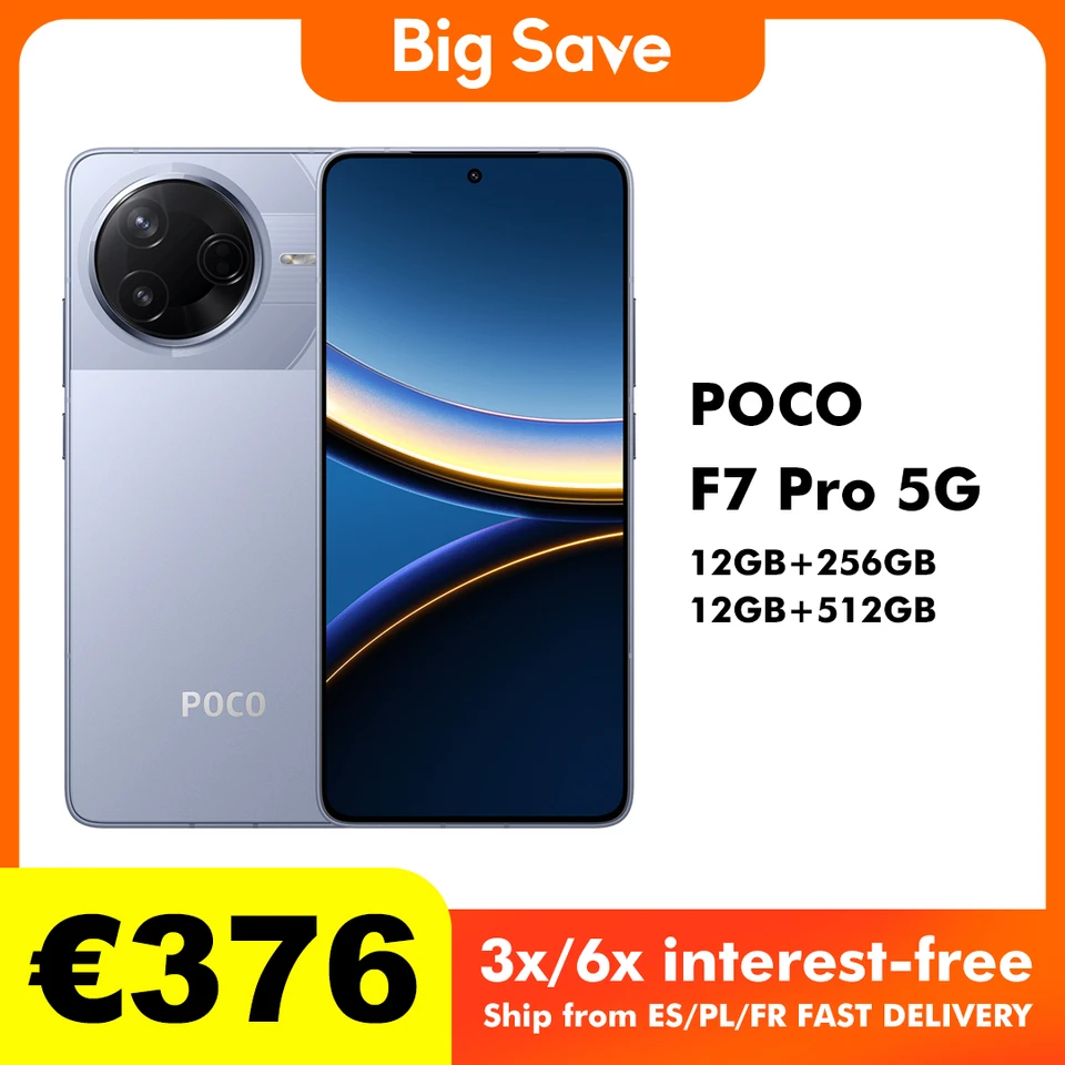 POCO F7 Pro 5G 12GB 256GB 512GB NFC Global Version Cellphone