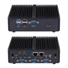 Qotom Fanless Mini PC Intel Core i3 5005U i5 4200U Industrial PC 2 LAN 4 RS232 Desktop Mini Computer 1