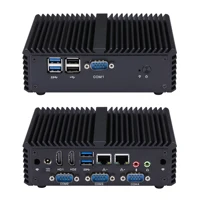 Qotom Fanless Mini PC Intel Core i3 5005U i5 4200U Industrial PC 2 LAN 4 RS232 Desktop Mini Computer 1