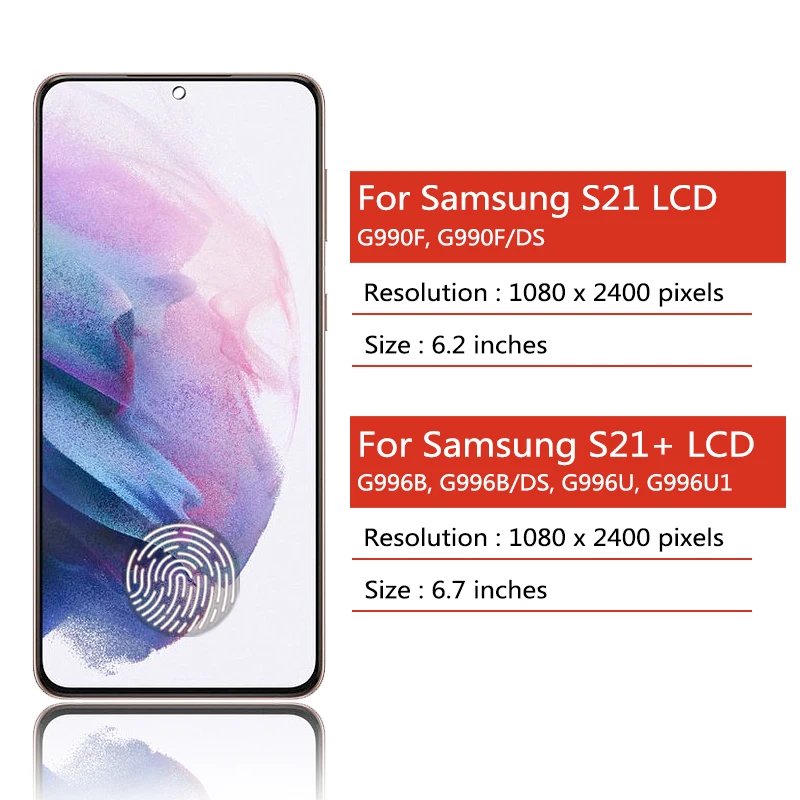 Ｚ S21 LCD G991B ÷ ġ ũ Ÿ, Ｚ S21 + S21 ÷ G996B LCD ӿ OLED