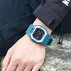 SMAEL 8059 Digital  Brand LED Clock Waterproof Auto Date Military Army Green Square Wristwatches Men Watch Digital Sport Watches 6