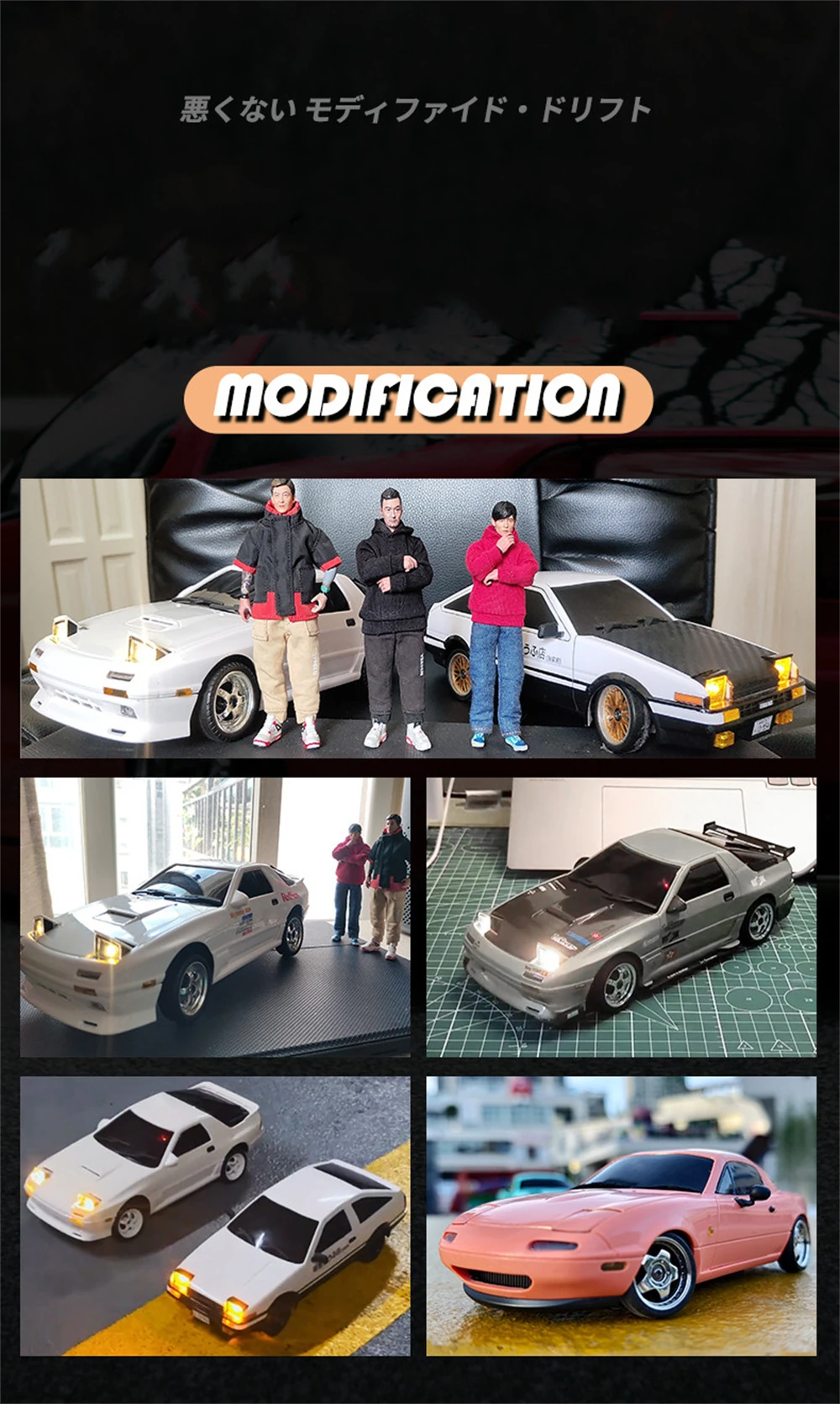 LDRC 1804 RTR 1/18 2.4G RWD RC Car Drift for Mazda MX-5 Gyro LED Light On-Road Full Proportional Alloy Body Shell Racing Vehicles Models Toys