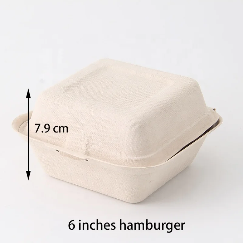 biodegradable 9*6 inch white clamshell packaging