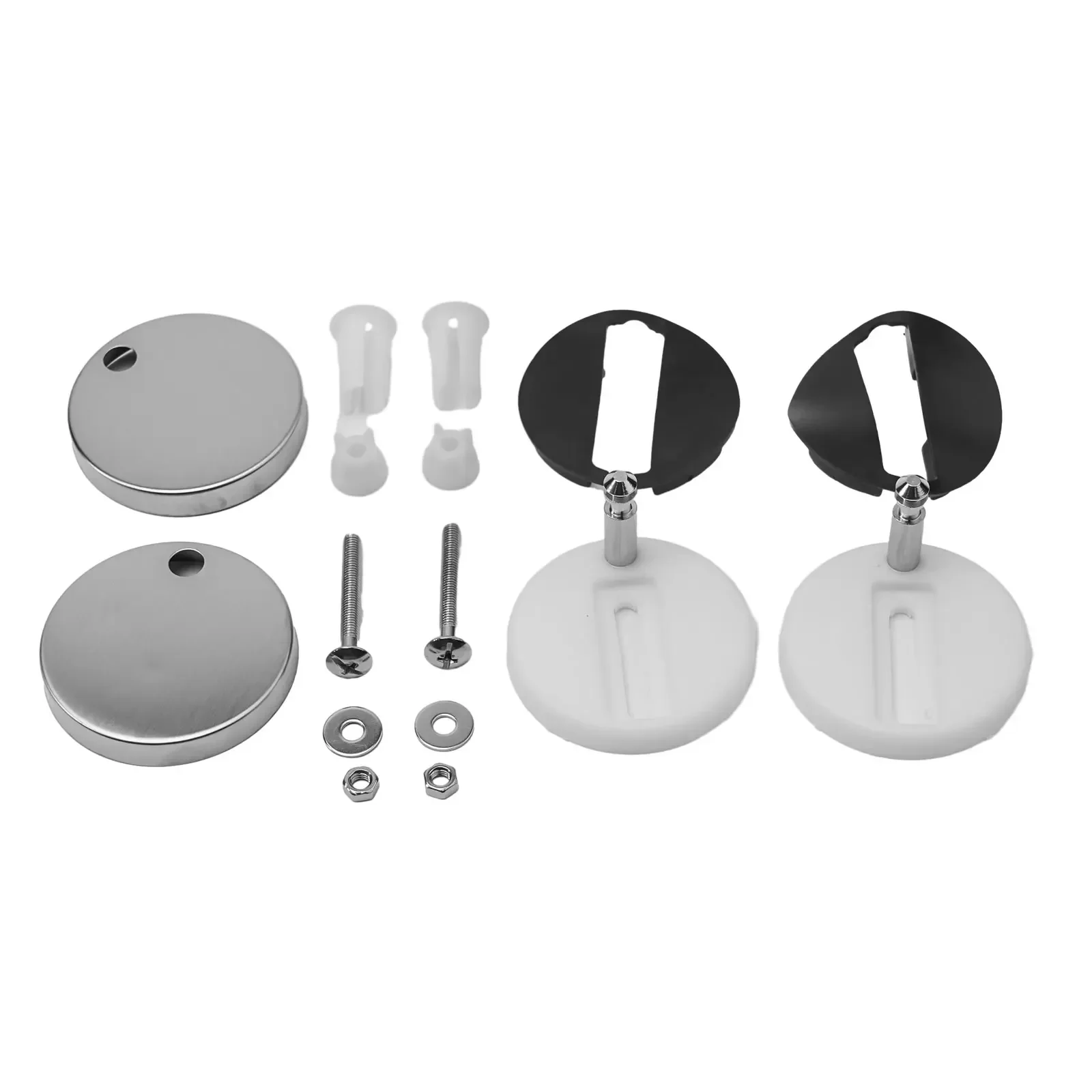 2 Pcs Toilet Lid Hinge Universal Stainless Steel Screw Toilet Accessories Fixing Bolts 45mm 55mm 60mm Silver Basthroom Parts