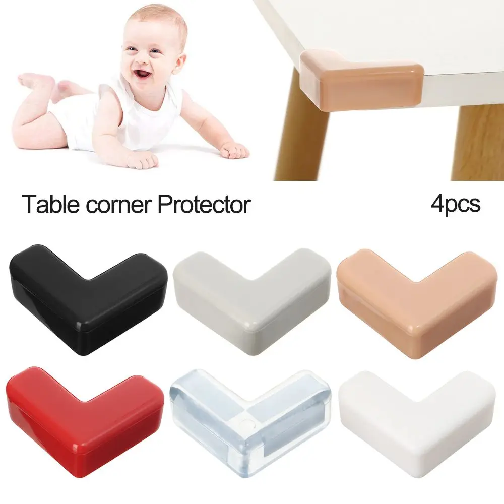 Soft Self-Adhesive Corner Protector Table Desk Corner Guard Children Safety Edge Guards 4 Pcs For Baby Kids Protection silicone table corner protector table corner protector table edge protector furniture anti collision strip