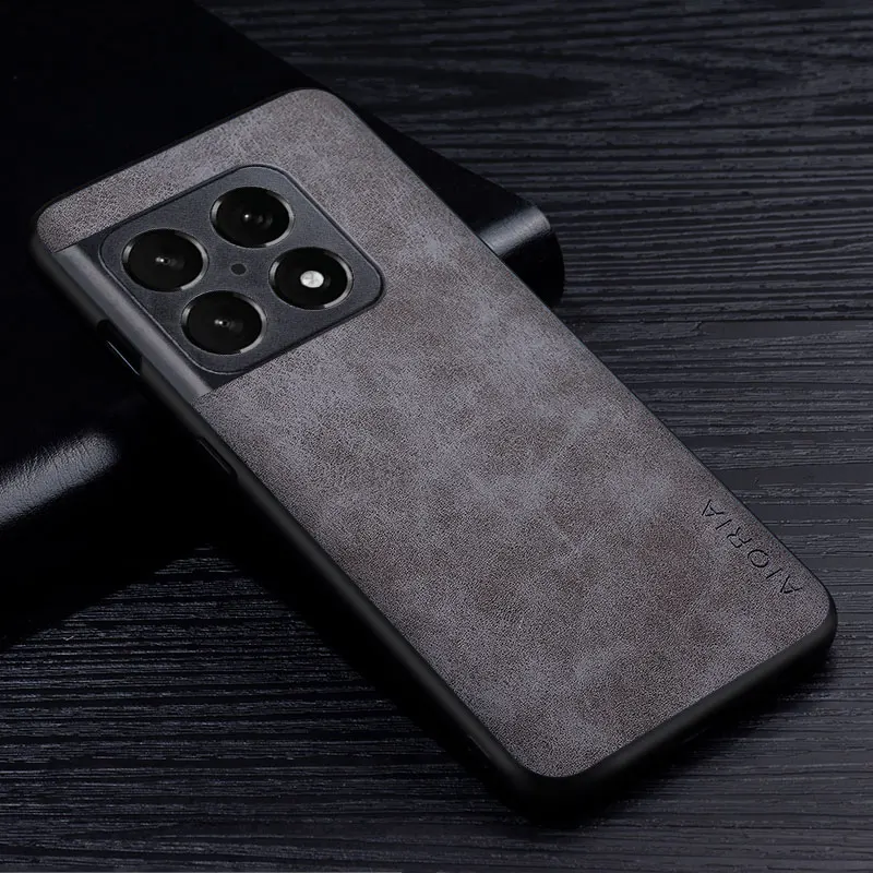 Deluxe PU Leather Scratch-Resistant Solid Color Phone Cover