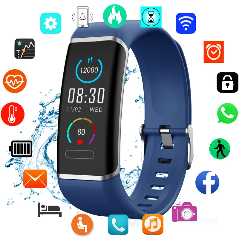 Reloj inteligente deportivo para hombre y mujer, pulsera Fitness electrónica, al agua, de silicona, para Android e iOS, 2022| | - AliExpress