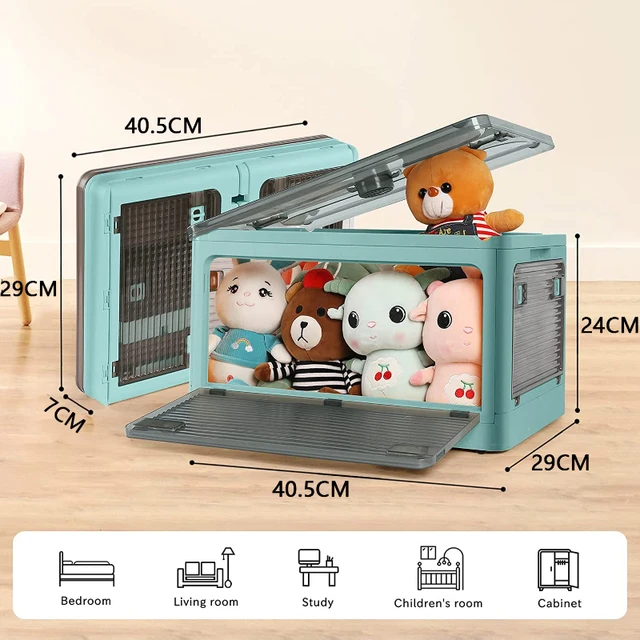 Műanyag Tárolóedények Totot Tartalmazó Tartály Szervező Fedelet És Biztonságos Reteszelő Csat, Átlátszó Összecsukható Tárolódoboz Hengerrel - Image 5