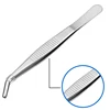 Non-slip Stainless Elbow Eyelash Curved Bent Tweezers Aquarium Jewelry Clip Medical Ear Wax Removal Forceps Pet Feeding Tool 2