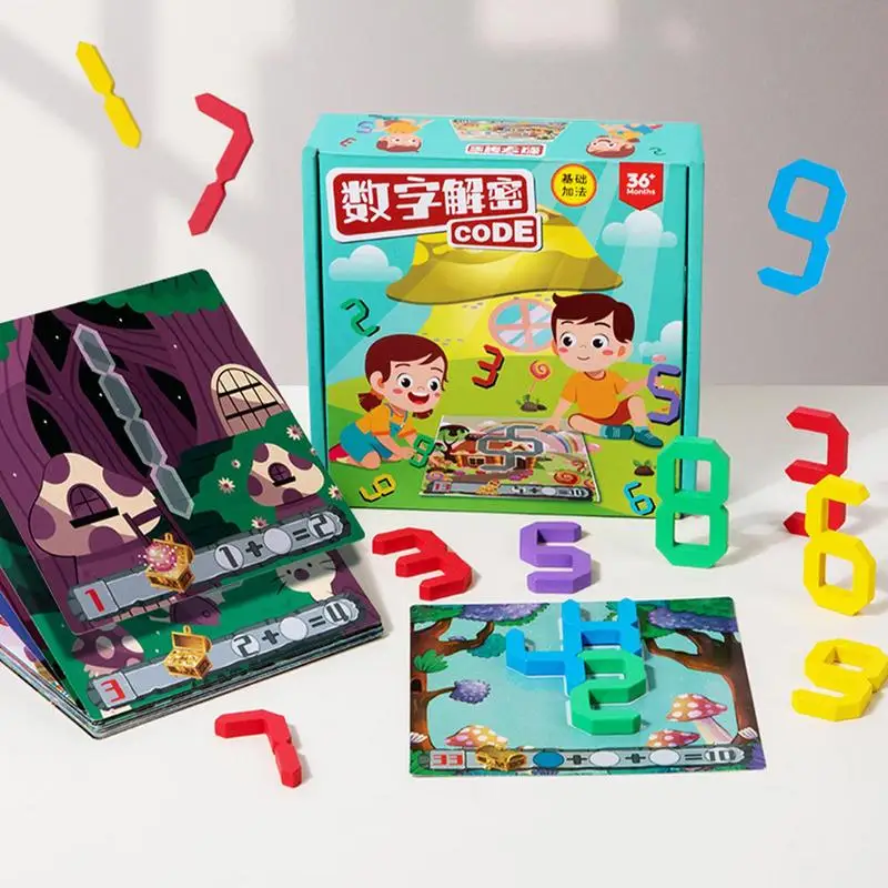Number Flash Cards Counting Board Preschool Educational Toys Color Cognition Matching Puzzle Game For Toddler Boy Girl 3 Years