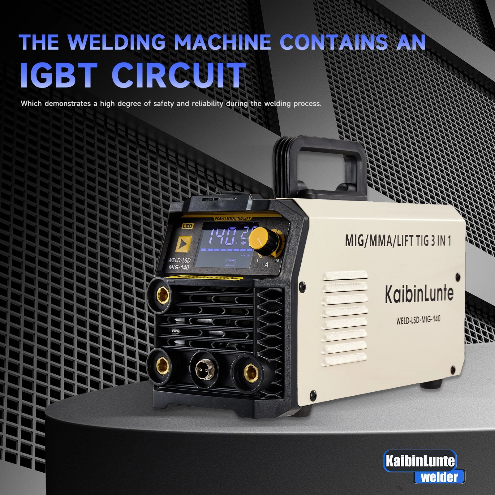 KaibinLunte 140Amp MIG Welder Gasless 110V/220V Dual Voltage  Flux Core MIG /TIG/MMA 3 in 1 Welding Machine 4