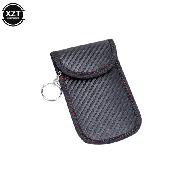 Funda bloqueadora de señal de llave de coche, bolsa Fob de jaula de Faraday,  bolsa de bloqueo RFID sin llave, suministro de accesorios, estilo de coche  - AliExpress